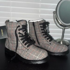F21 Plaid Boots